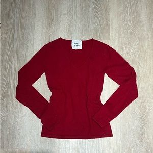NOT SHY - cashmere off the shoulder red lounge sweater!! 😍😍